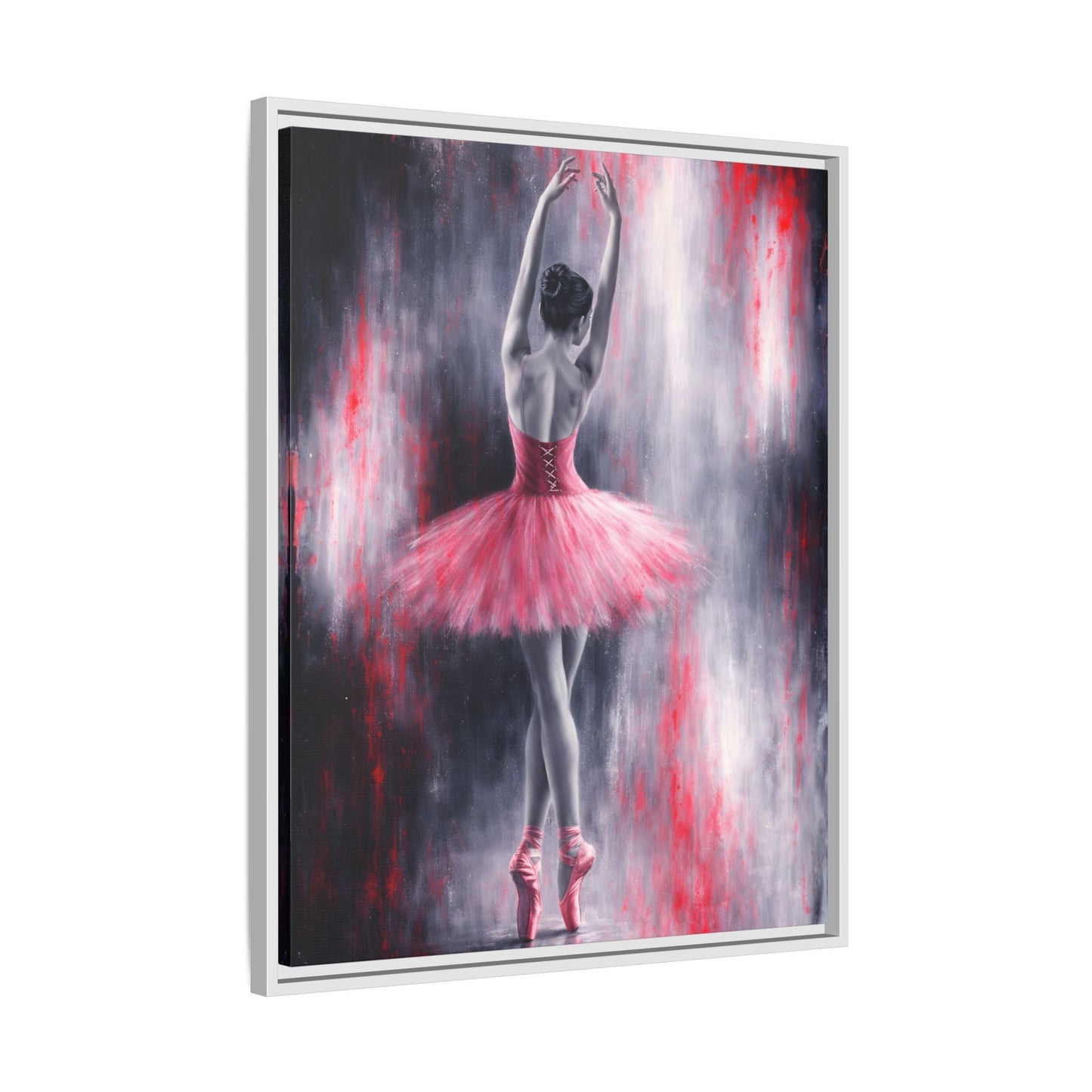Crimson Reverie Matte Canvas, Framed (Multi - color) - ZumBuys