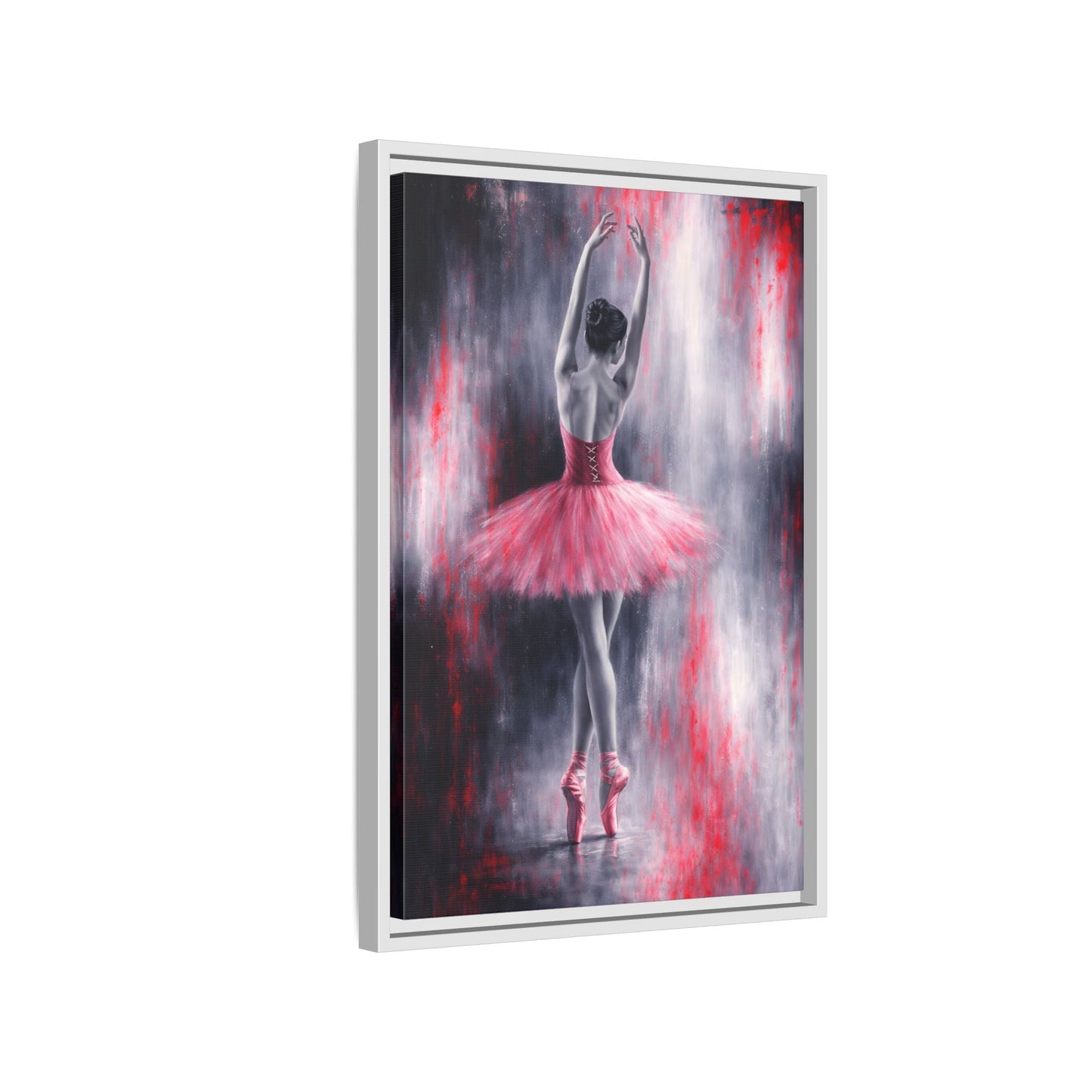 Crimson Reverie Matte Canvas, Framed (Multi - color) - ZumBuys