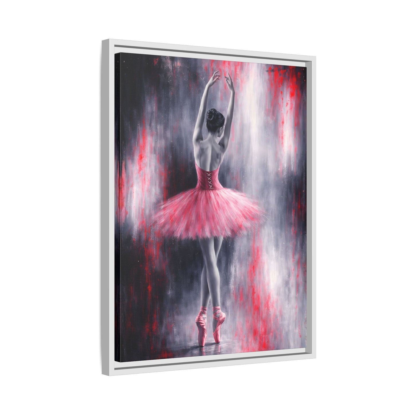 Crimson Reverie Matte Canvas, Framed (Multi - color) - ZumBuys