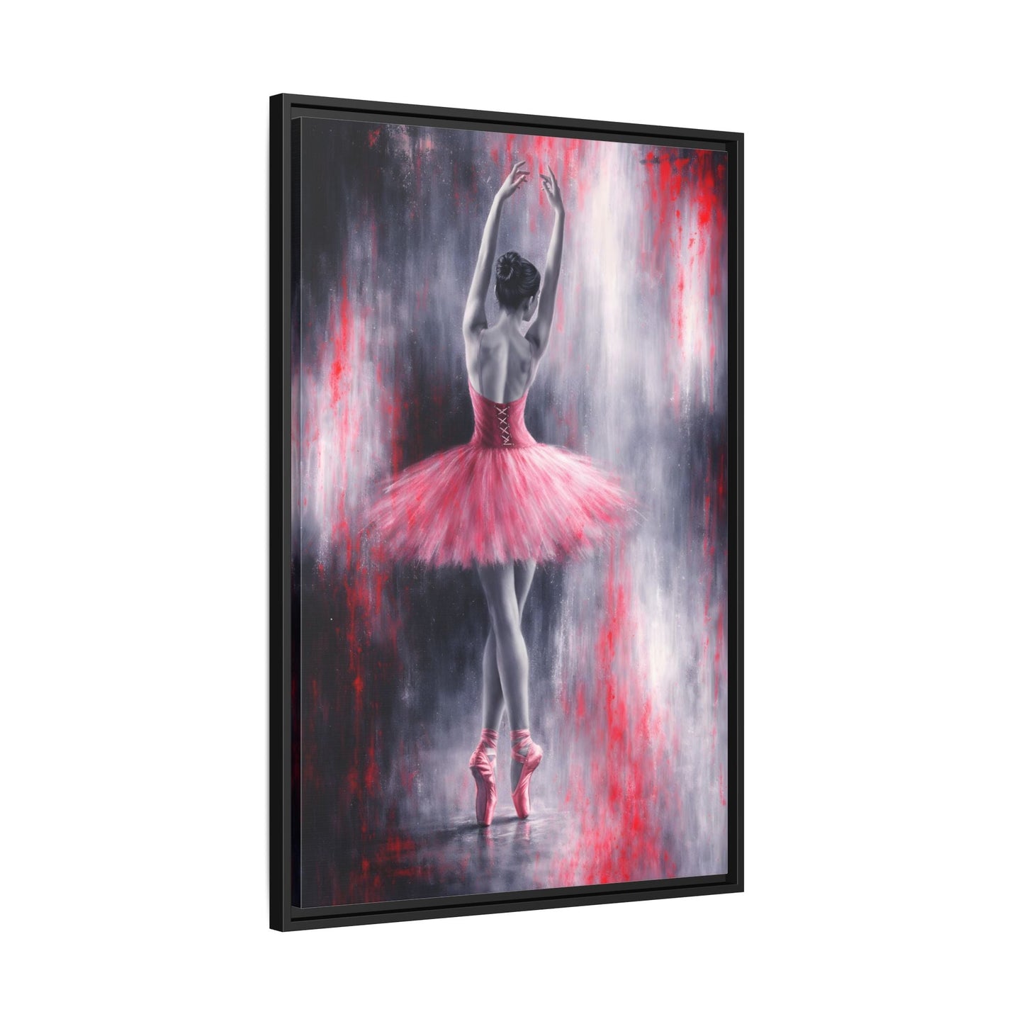 Crimson Reverie Matte Canvas, Framed (Multi - color) - ZumBuys