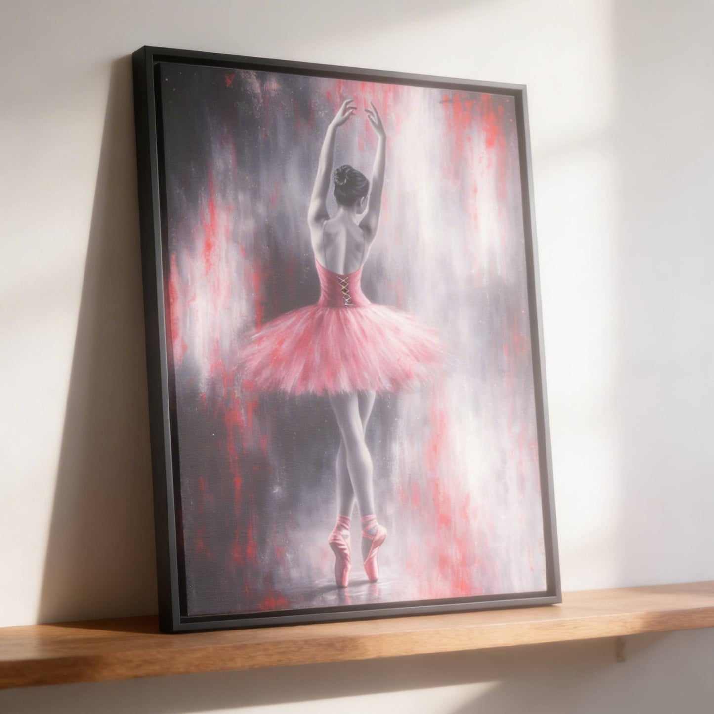 Crimson Reverie Matte Canvas, Framed (Multi - color) - ZumBuys
