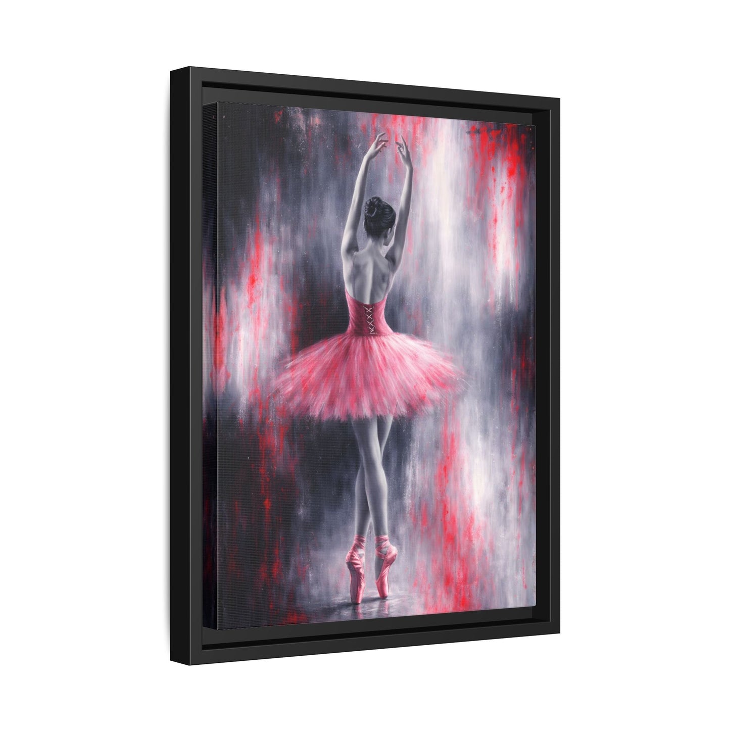 Crimson Reverie Matte Canvas, Framed (Multi - color) - ZumBuys