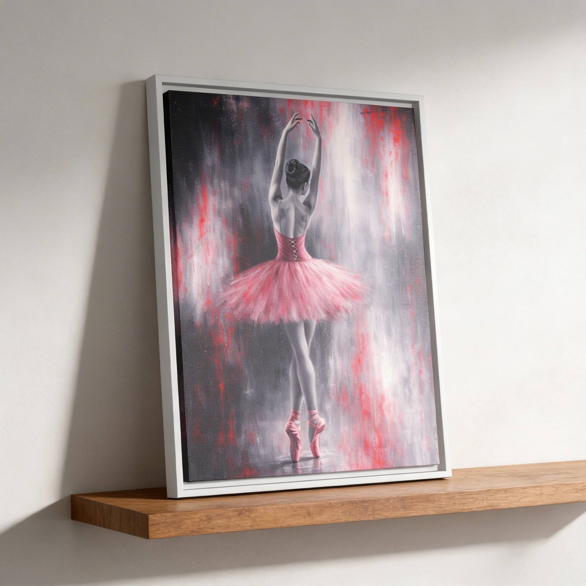 Crimson Reverie Matte Canvas, Framed (Multi - color) - ZumBuys