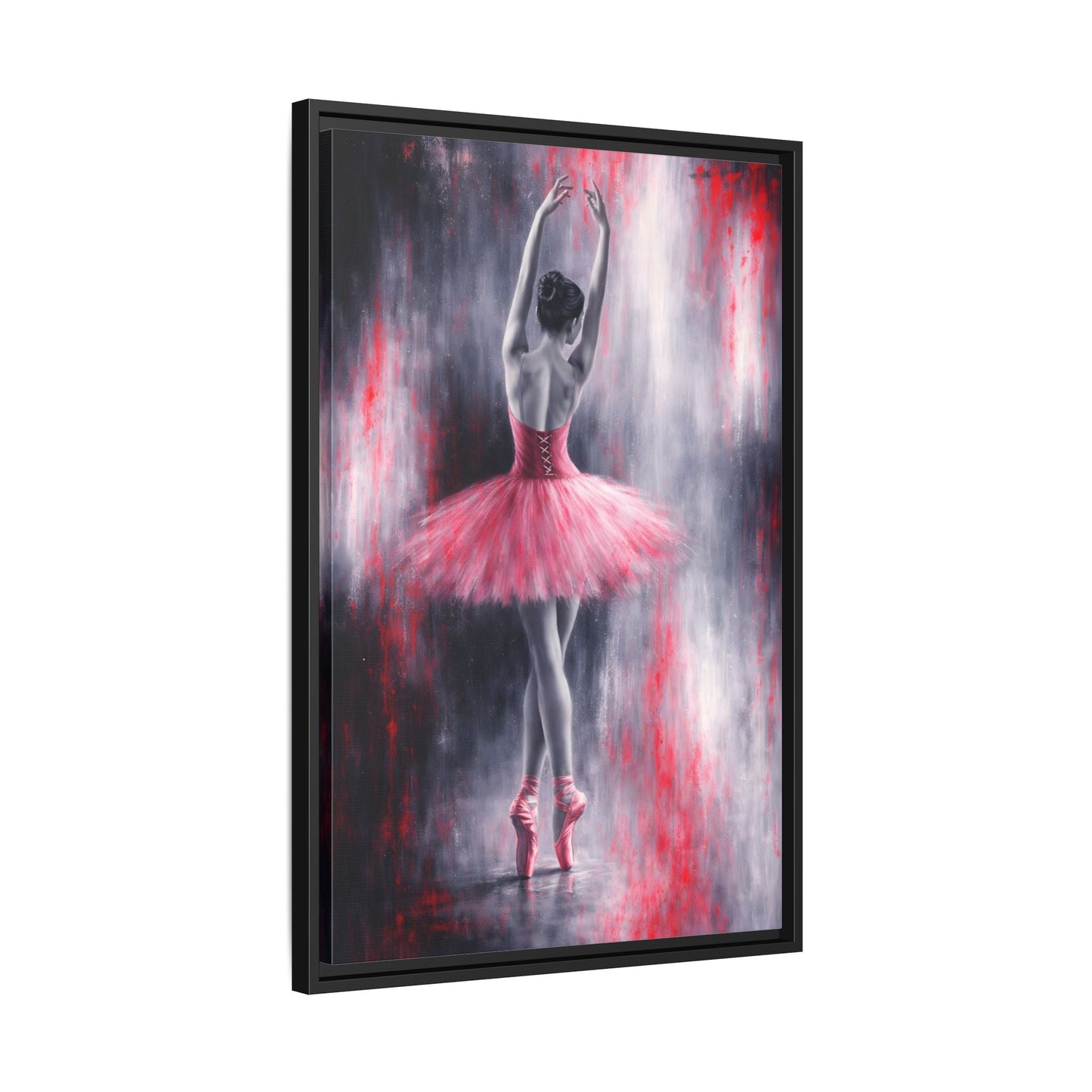 Crimson Reverie Matte Canvas, Framed (Multi - color) - ZumBuys