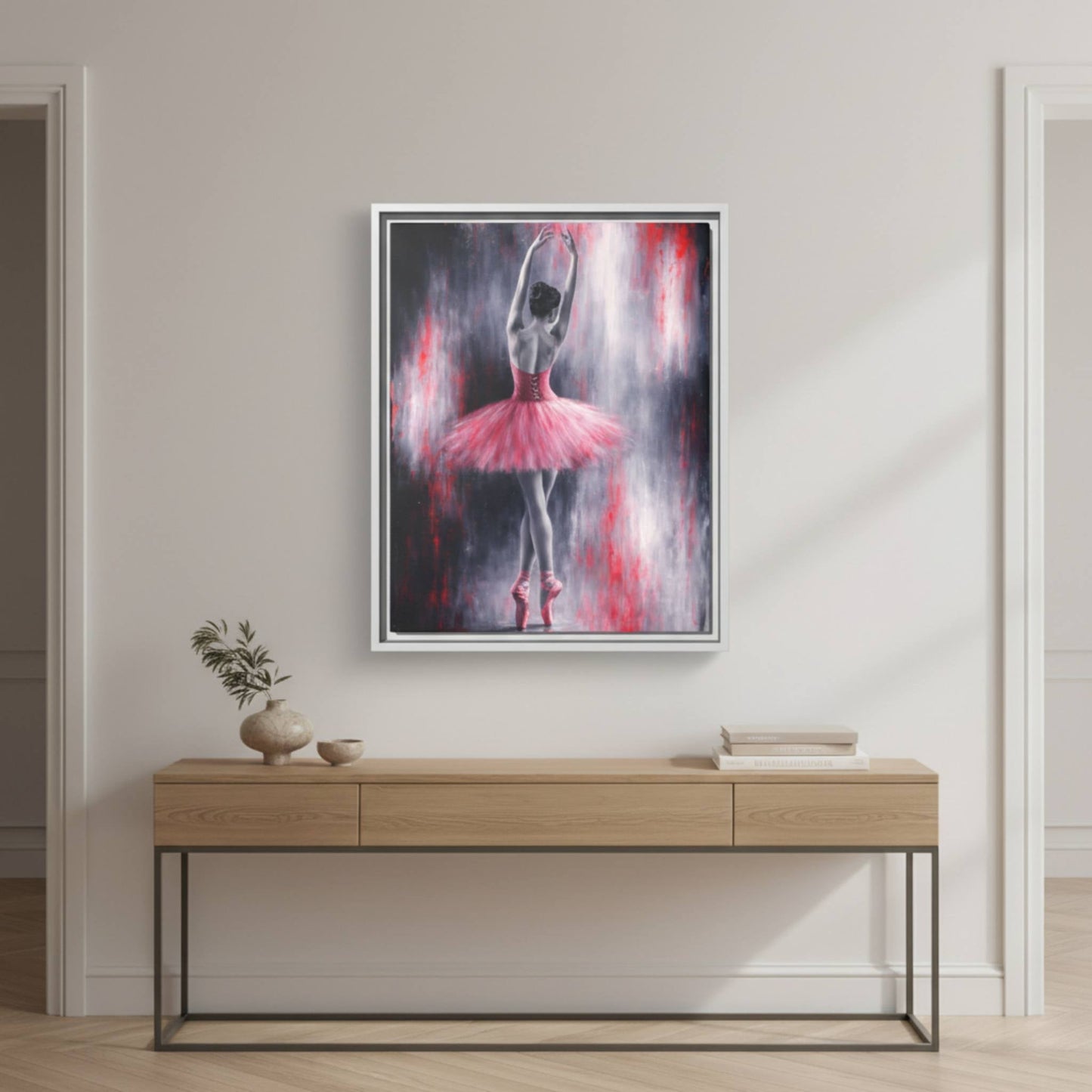 Crimson Reverie Matte Canvas, Framed (Multi - color) - ZumBuys