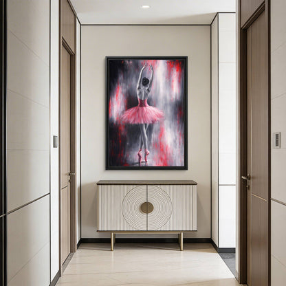 Crimson Reverie Matte Canvas, Framed (Multi - color) - ZumBuys