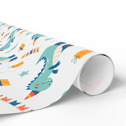 Dino Party Wrapping Paper – Kids Dinosaur Birthday Gift Wrap Roll - ZumBuys