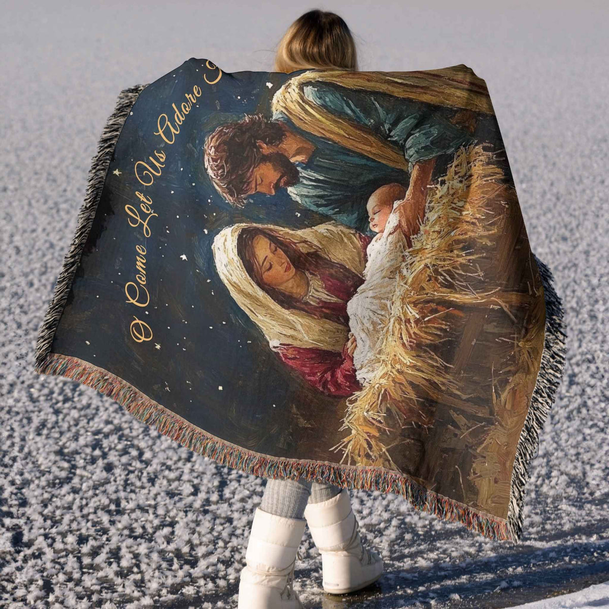 Divine Arrival Woven Blanket - ZumBuys