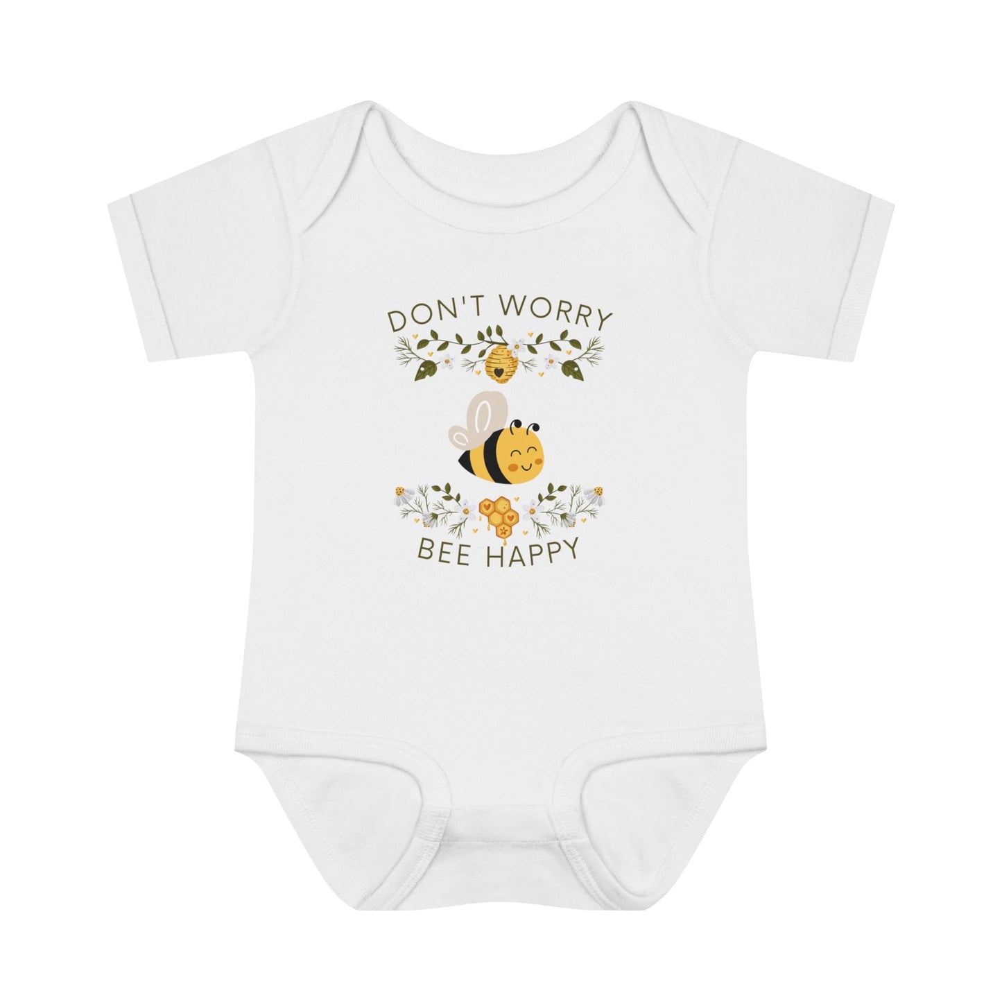 Don't Worry Bee Happy Infant Fine Jersey Bodysuit - ZumBuys