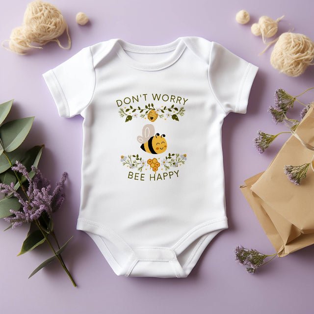 Don't Worry Bee Happy Infant Fine Jersey Bodysuit - ZumBuys