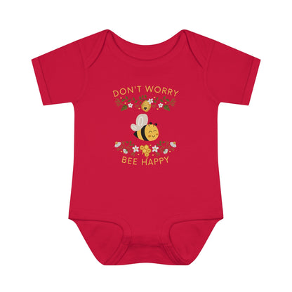 Don't Worry Bee Happy Infant Fine Jersey Bodysuit - ZumBuys