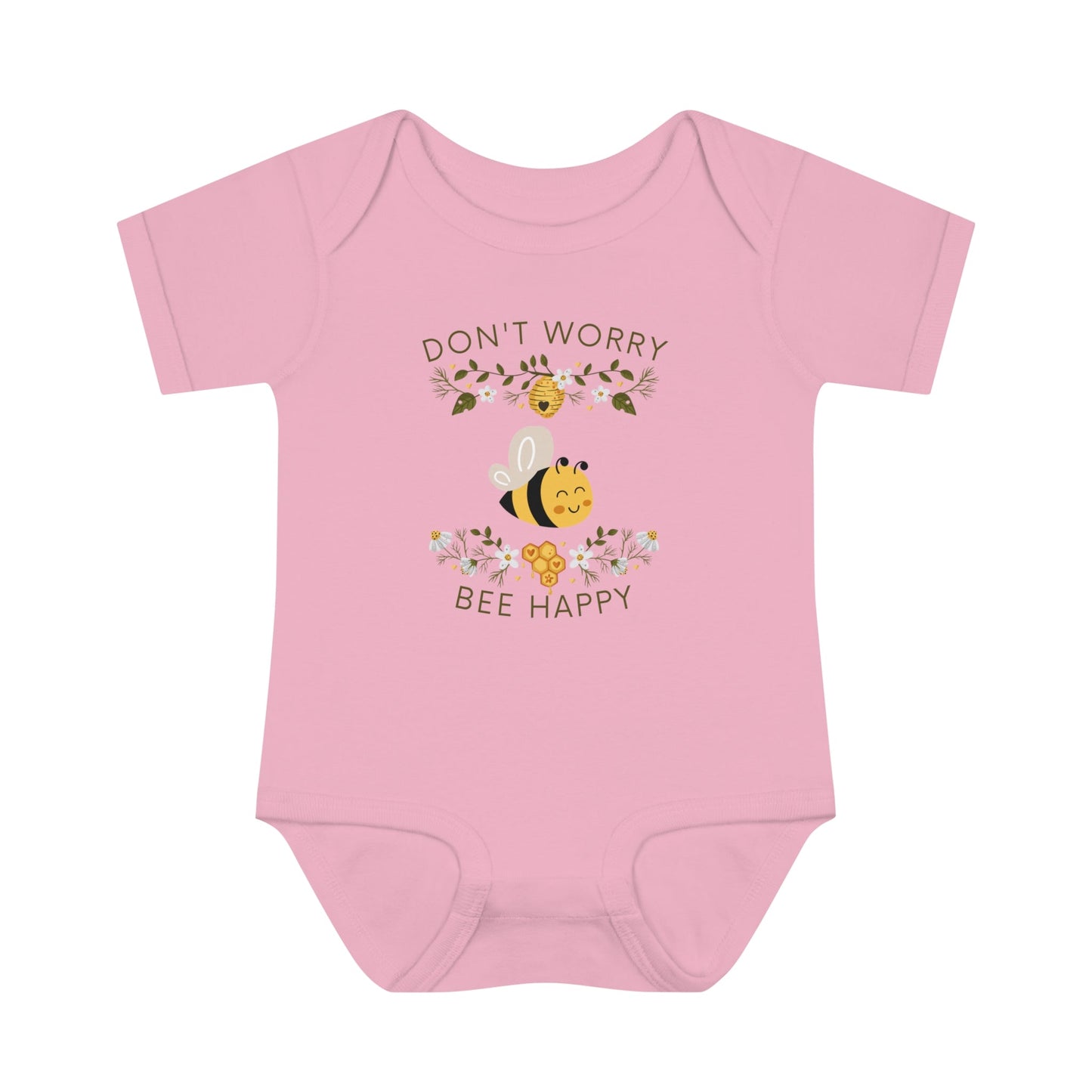 Don't Worry Bee Happy Infant Fine Jersey Bodysuit - ZumBuys