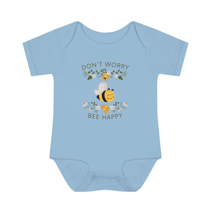 Don't Worry Bee Happy Infant Fine Jersey Bodysuit - ZumBuys