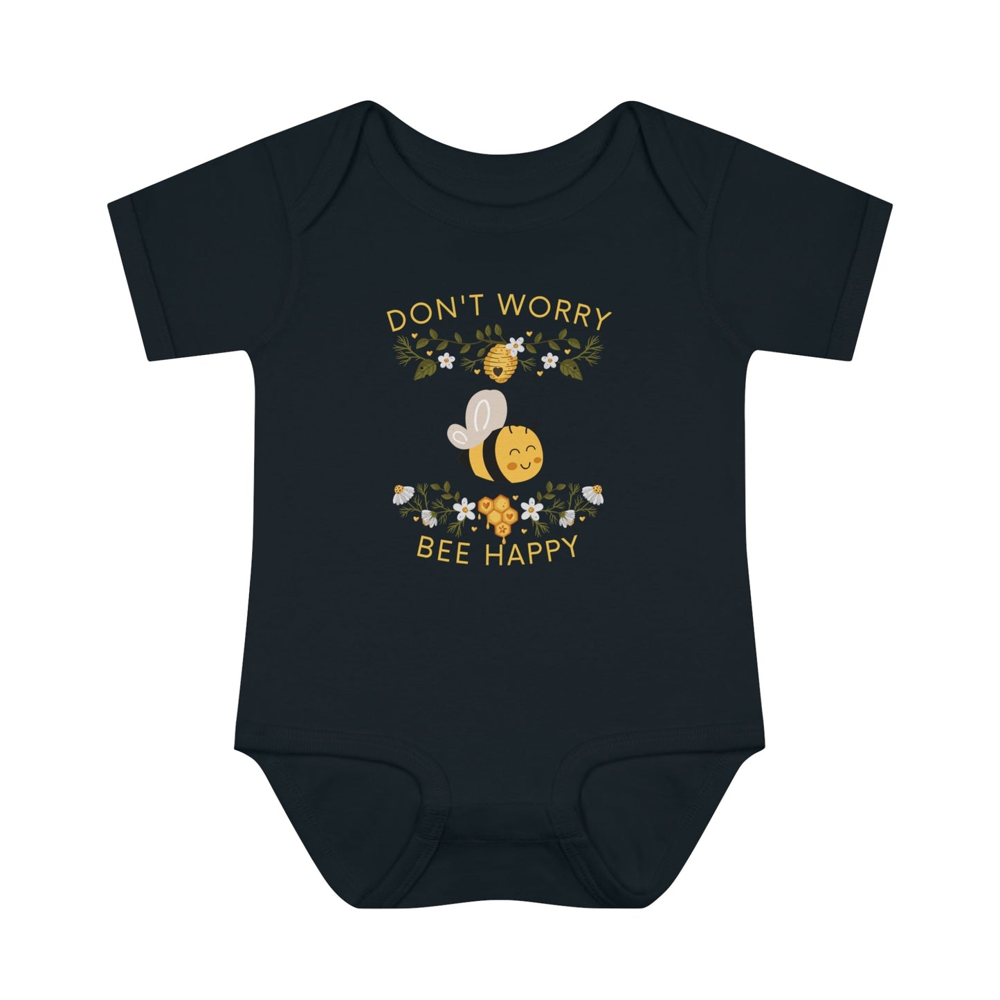 Don't Worry Bee Happy Infant Fine Jersey Bodysuit - ZumBuys