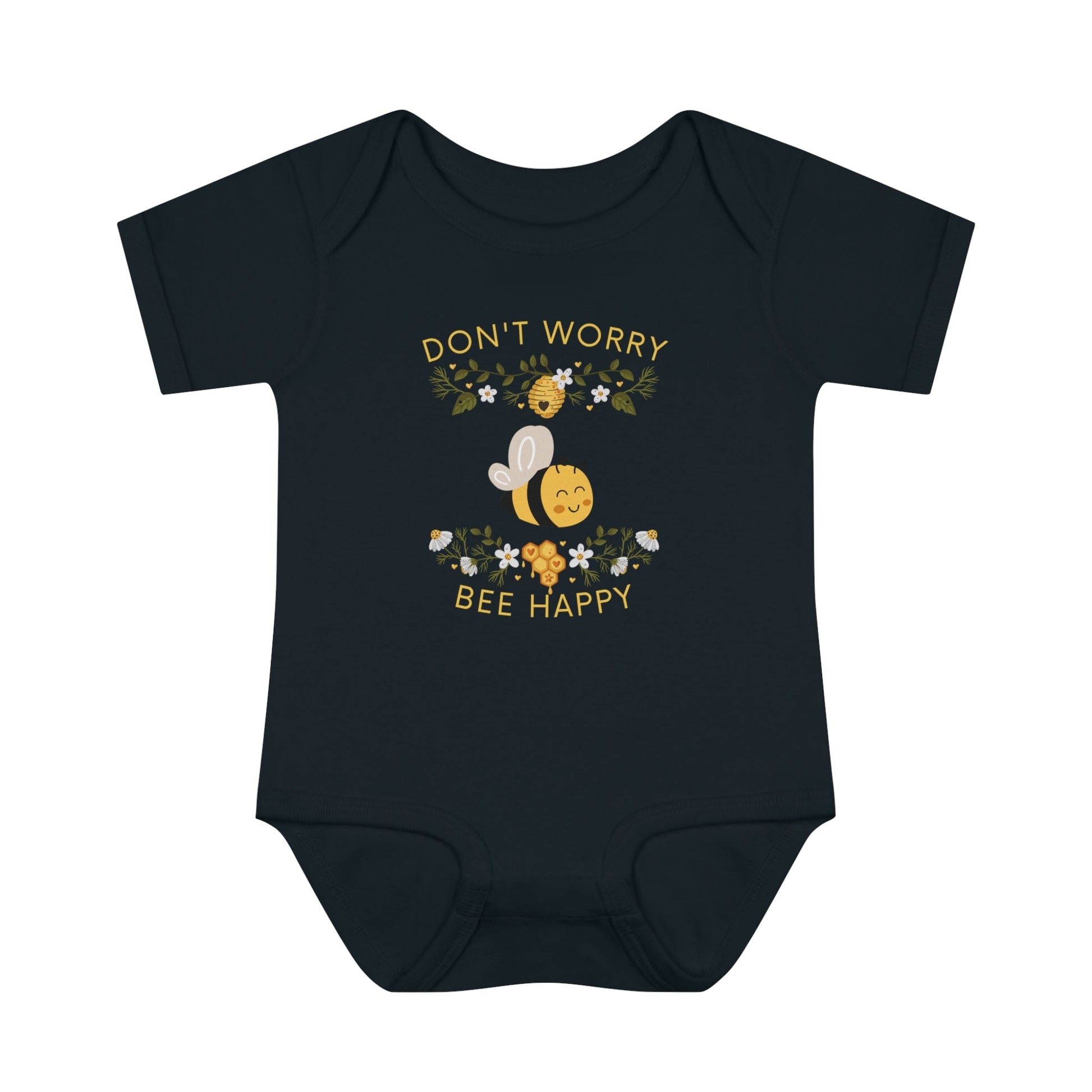 Don't Worry Bee Happy Infant Fine Jersey Bodysuit - ZumBuys