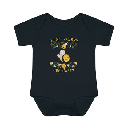 Don't Worry Bee Happy Infant Fine Jersey Bodysuit - ZumBuys