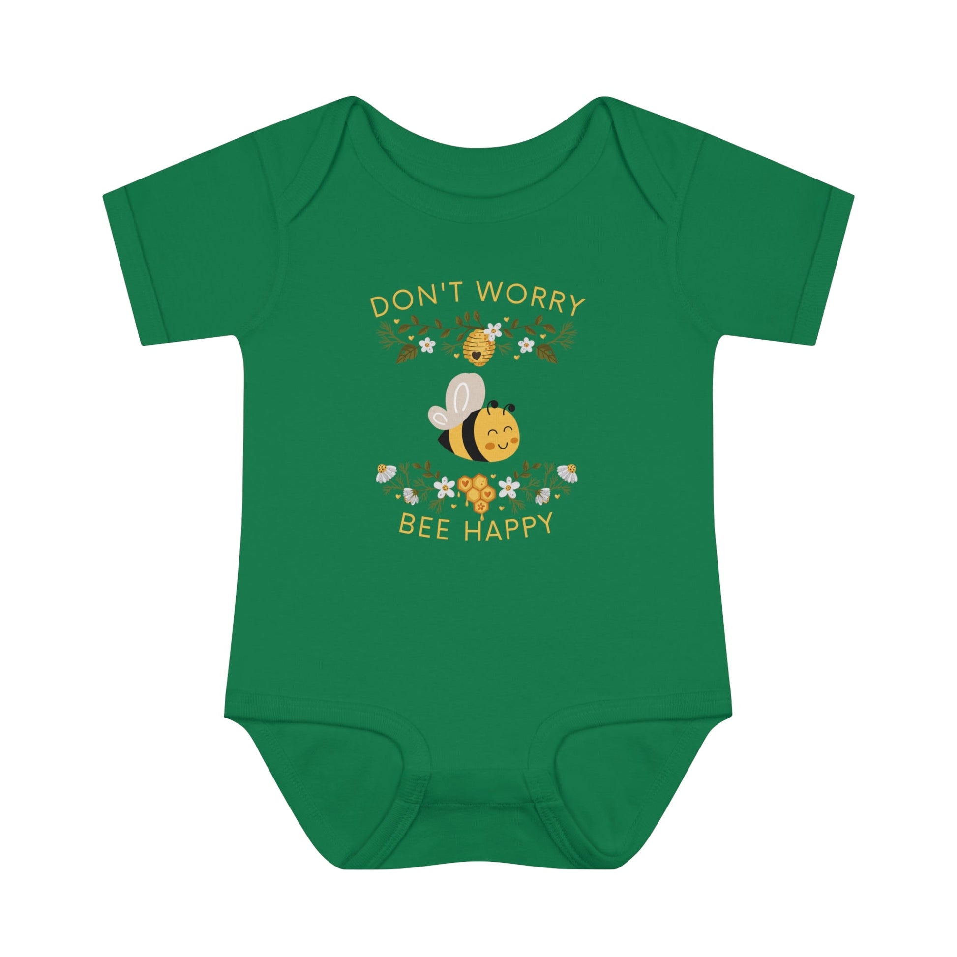 Don't Worry Bee Happy Infant Fine Jersey Bodysuit - ZumBuys