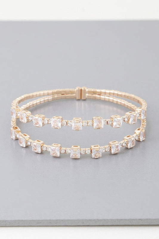 Double Cubic Zirconia Bracelet - ZumBuys