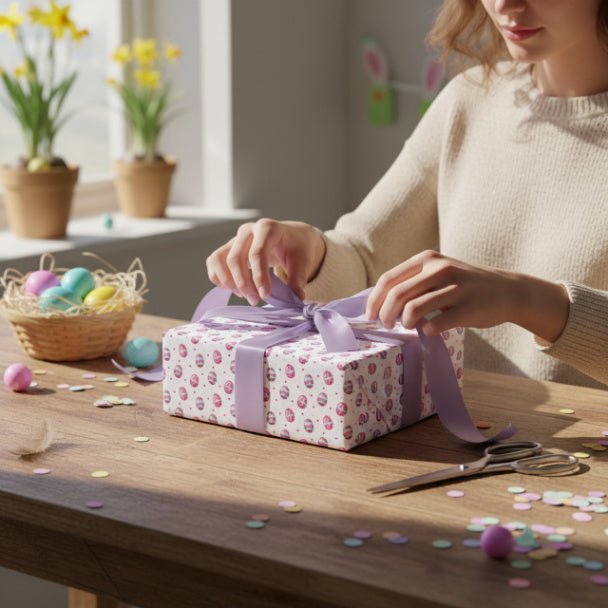 Easter Egg Celebration Wrapping Paper – Pastel Easter Gift Wrap, Cute Spring Holiday Paper, Premium Matte or Glossy Finish - ZumBuys