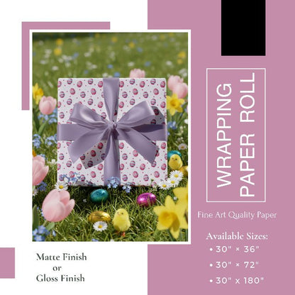 Easter Egg Celebration Wrapping Paper – Pastel Easter Gift Wrap, Cute Spring Holiday Paper, Premium Matte or Glossy Finish - ZumBuys