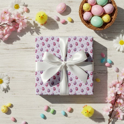Easter Egg Celebration Wrapping Paper – Pastel Easter Gift Wrap, Cute Spring Holiday Paper, Premium Matte or Glossy Finish - ZumBuys