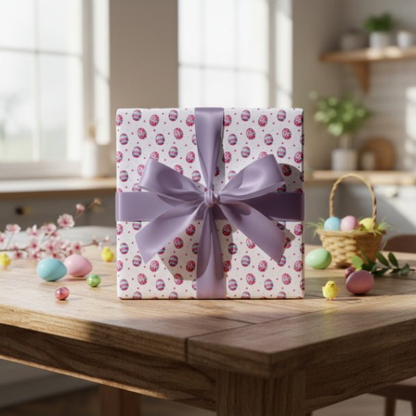 Easter Egg Celebration Wrapping Paper – Pastel Easter Gift Wrap, Cute Spring Holiday Paper, Premium Matte or Glossy Finish - ZumBuys