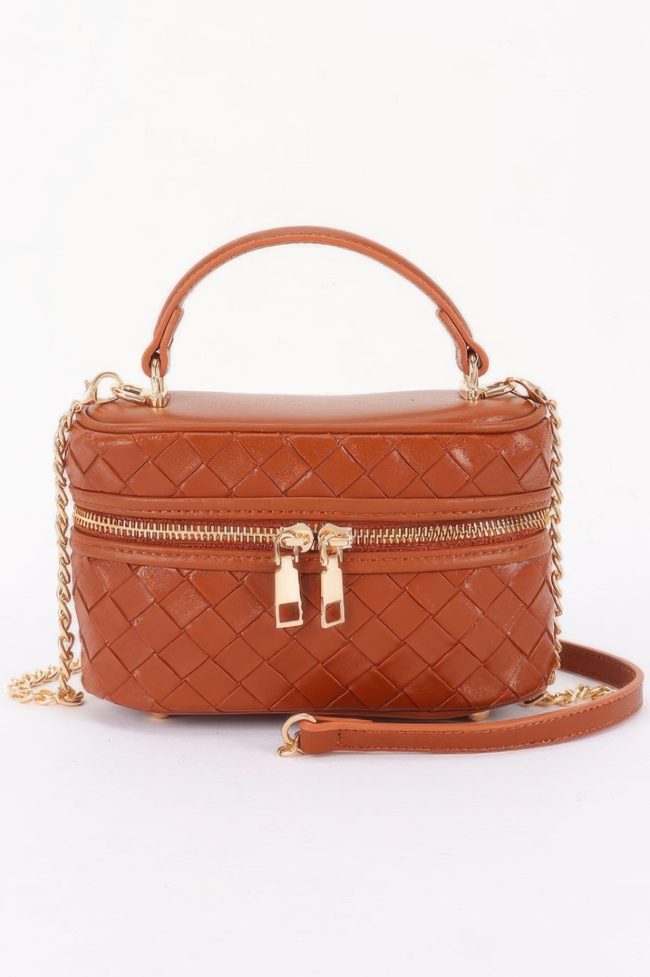 Embossed Vegan Leather Vanity Bag - ZumBuys