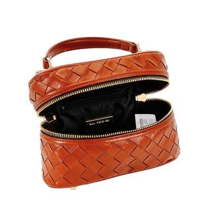 Embossed Vegan Leather Vanity Bag - ZumBuys