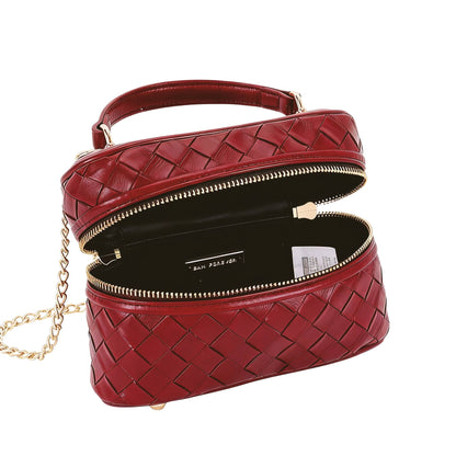 Embossed Vegan Leather Vanity Bag - ZumBuys