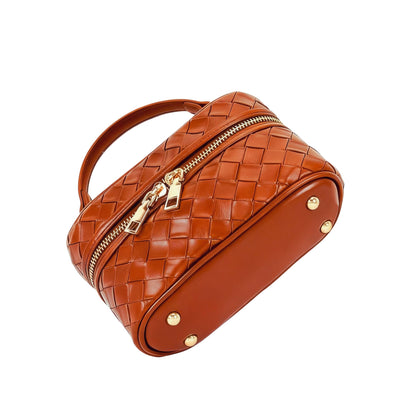 Embossed Vegan Leather Vanity Bag - ZumBuys