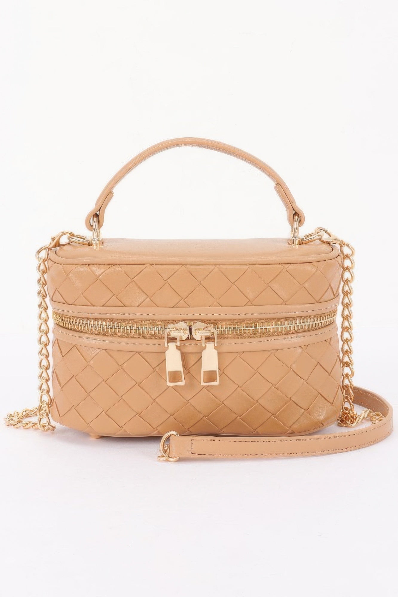 Embossed Vegan Leather Vanity Bag - ZumBuys