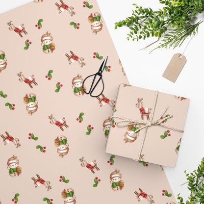 Merry Christmas Snowman Wrapping Paper
