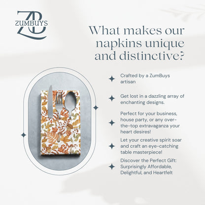 Fall Foliage Splendor Cloth Napkin Set of 4 - ZumBuys