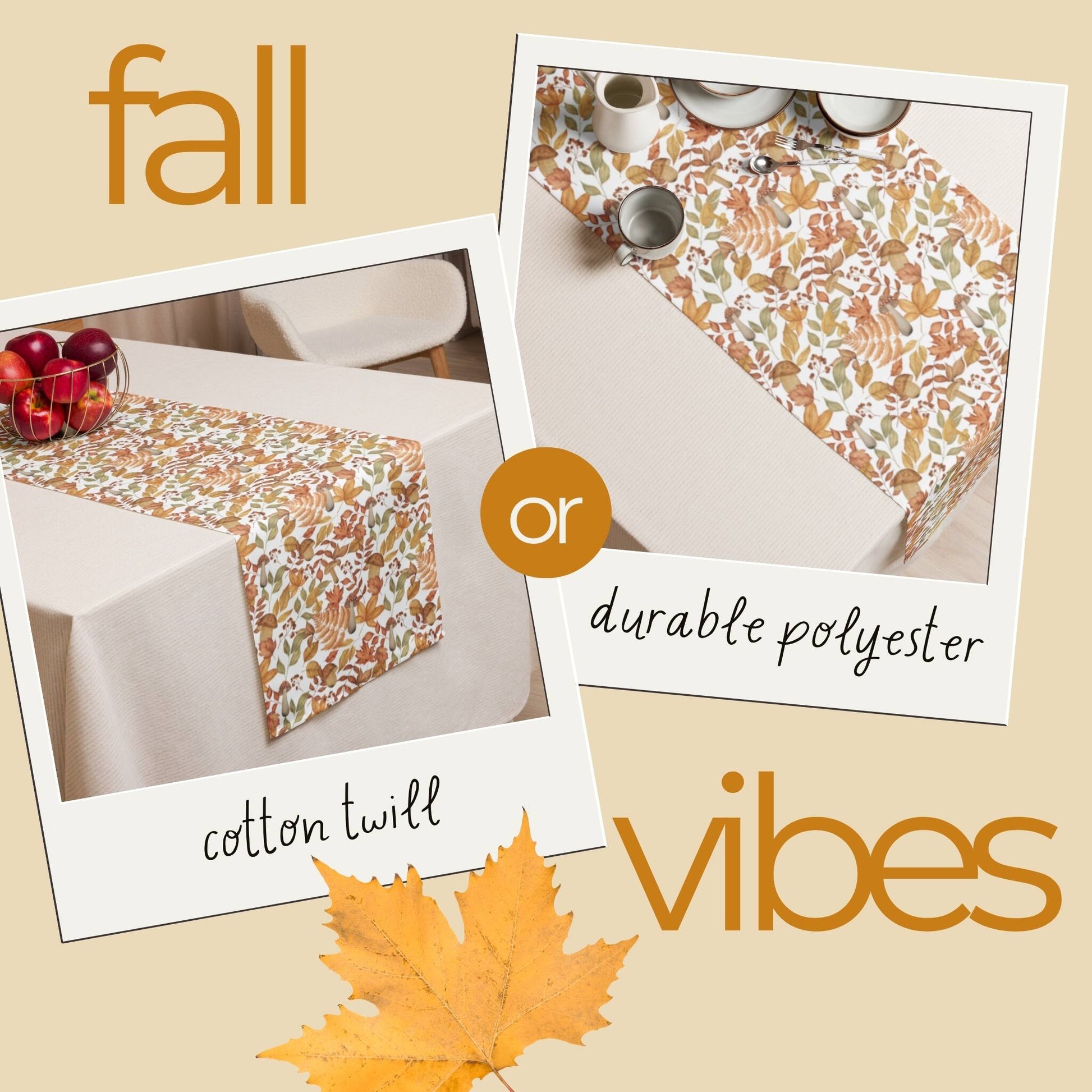 Fall Foliage Splendor Table Runner (Cotton, Poly) - ZumBuys