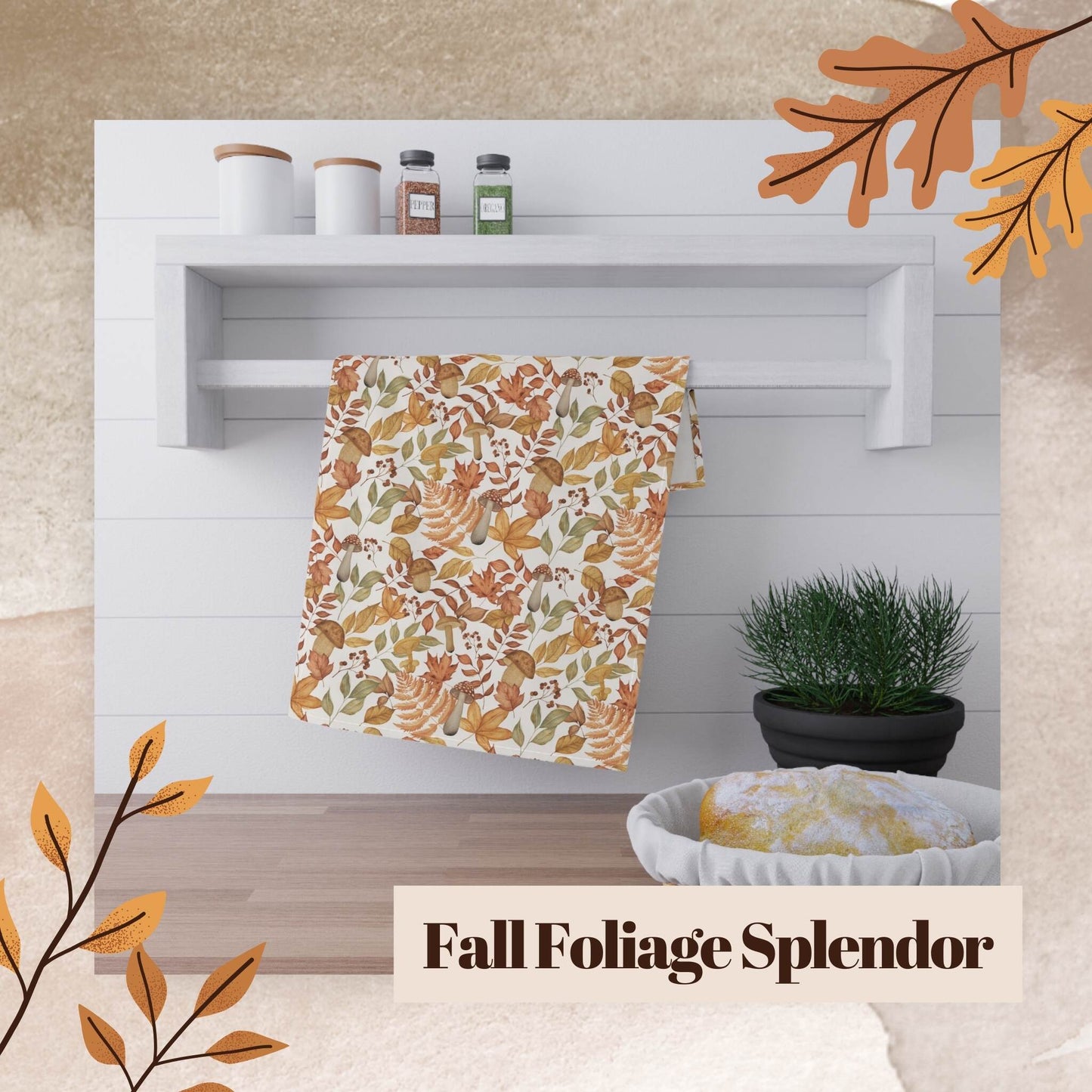 Fall Foliage Splendor Tea Towels (cotton, poly) - ZumBuys