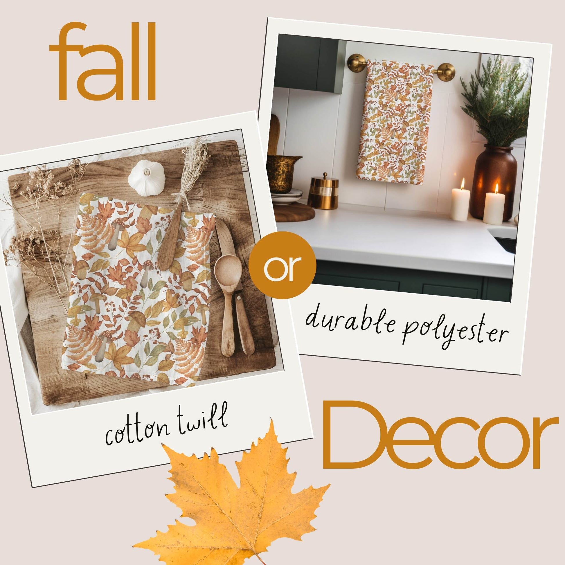 Fall Foliage Splendor Tea Towels (cotton, poly) - ZumBuys