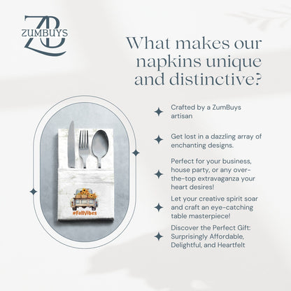 Fall Vibes Cloth Napkin Set of 4 - ZumBuys