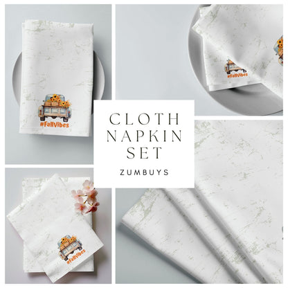 Fall Vibes Cloth Napkins (4PK) - ZumBuys