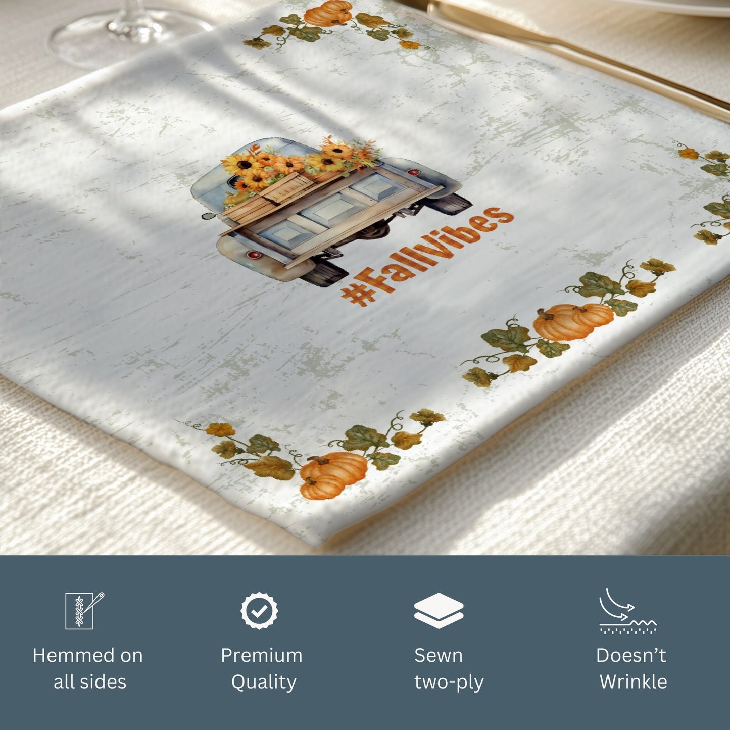 Fall Vibes Placemat, 2pc - ZumBuys