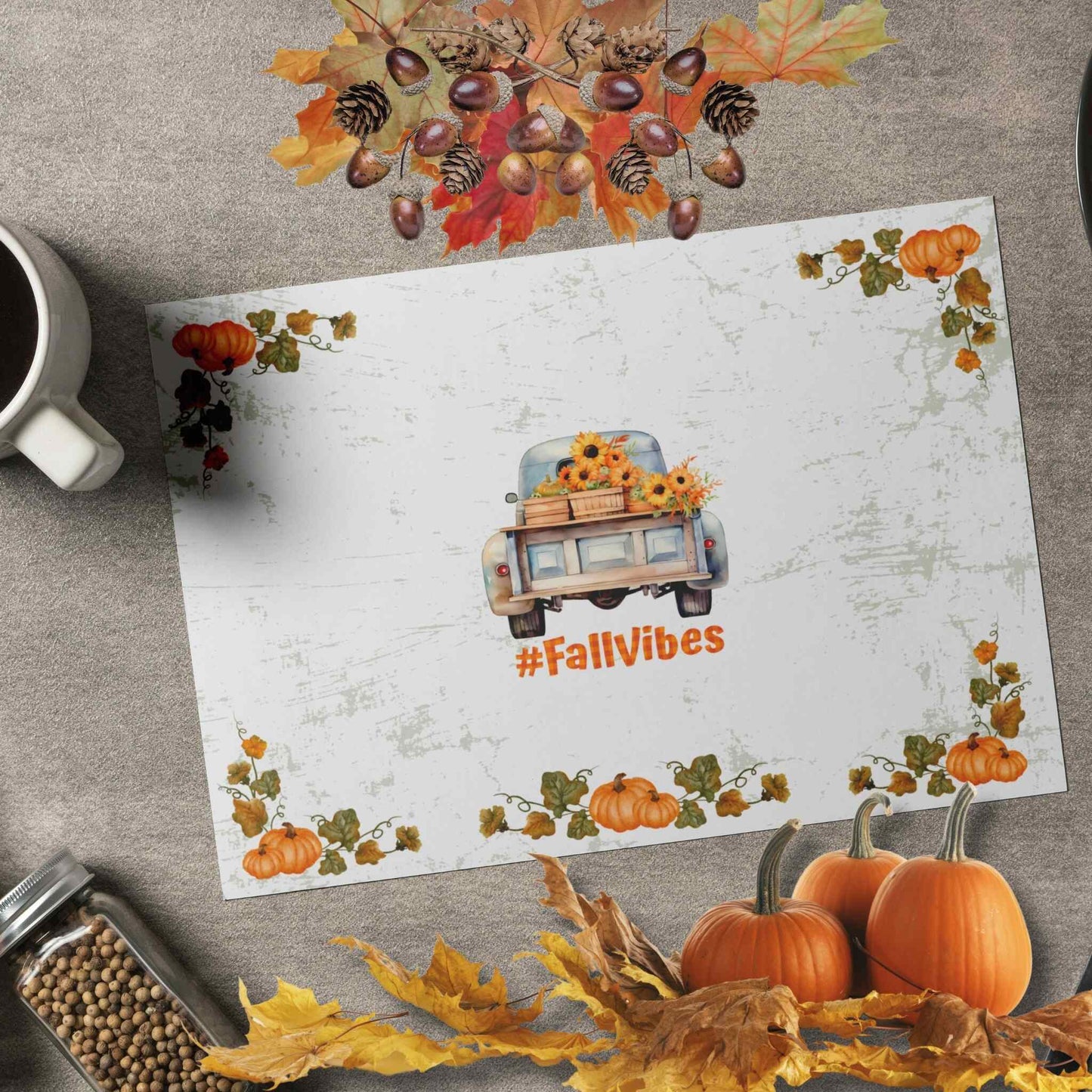 Fall Vibes Placemat, 2pc - ZumBuys