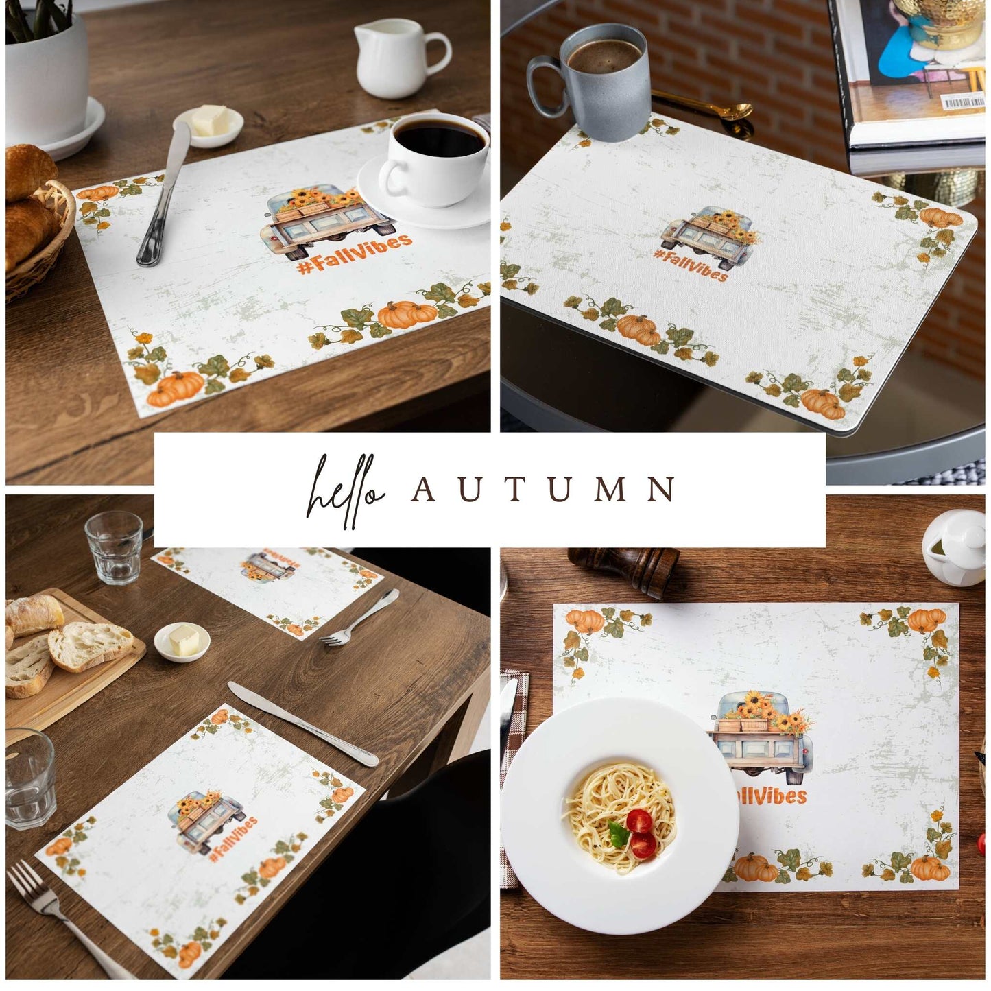 Fall Vibes Placemat, 2pc - ZumBuys