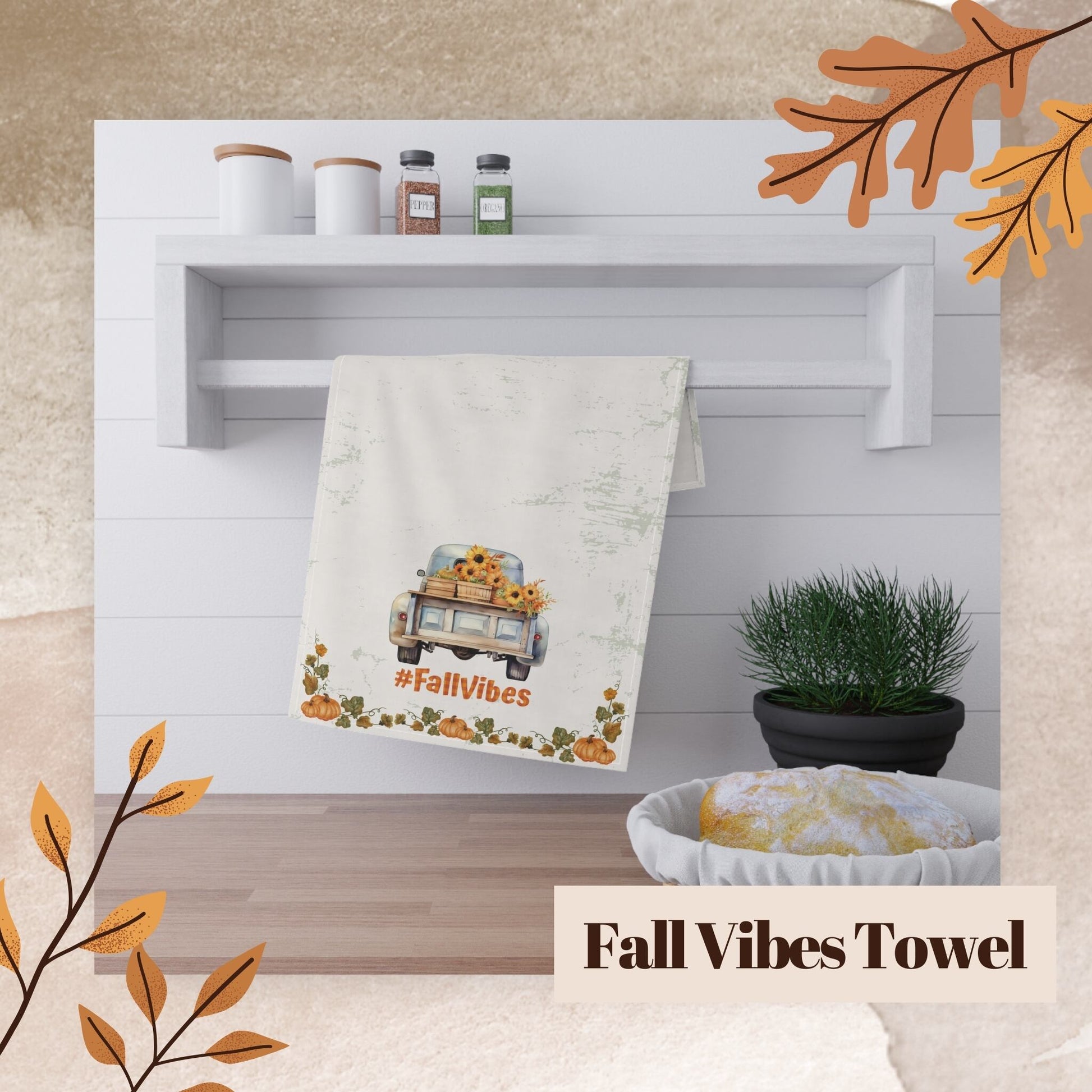 Fall Vibes Tea Towels (cotton, poly) - ZumBuys