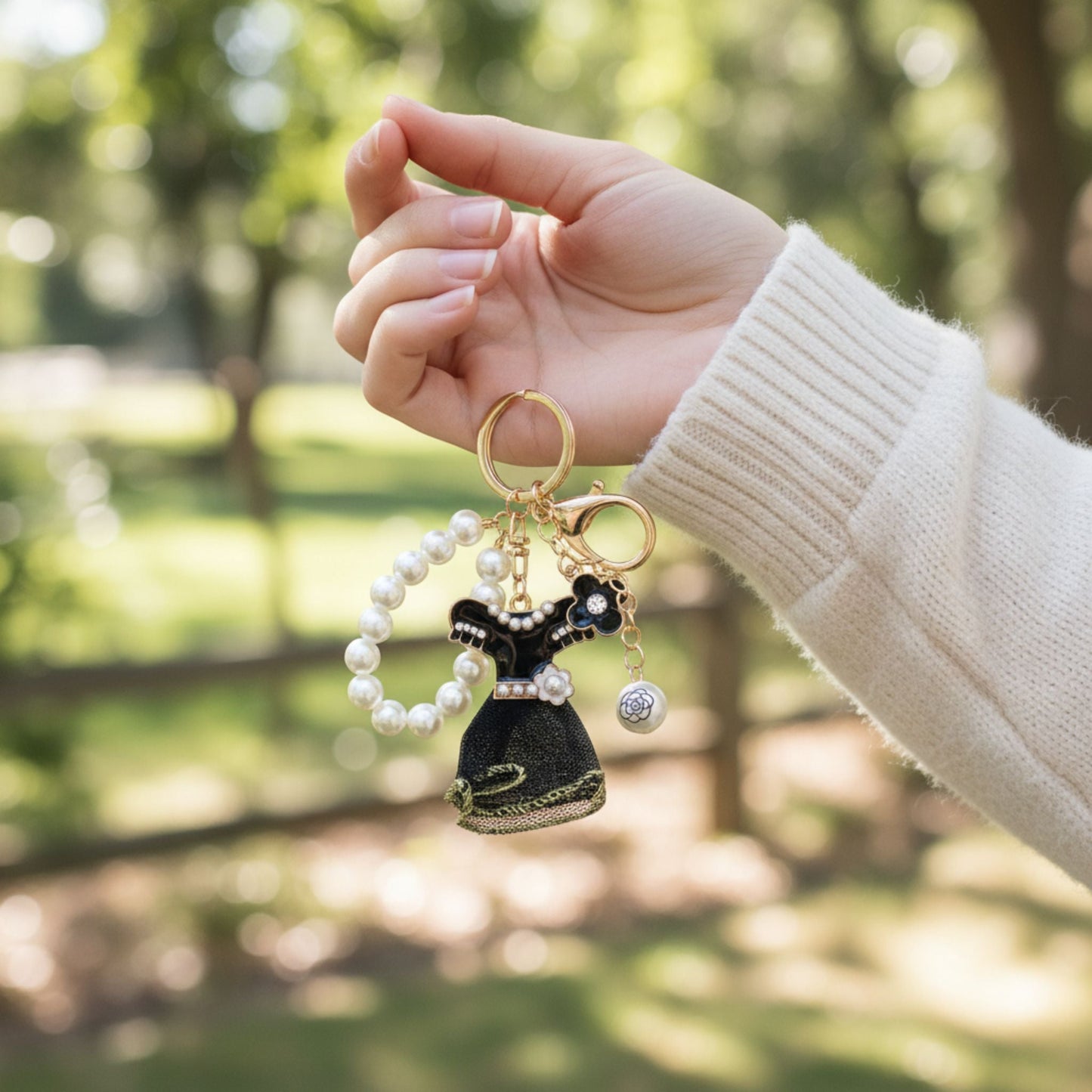 Fashionista Theme Bag Charm Keychain - ZumBuys