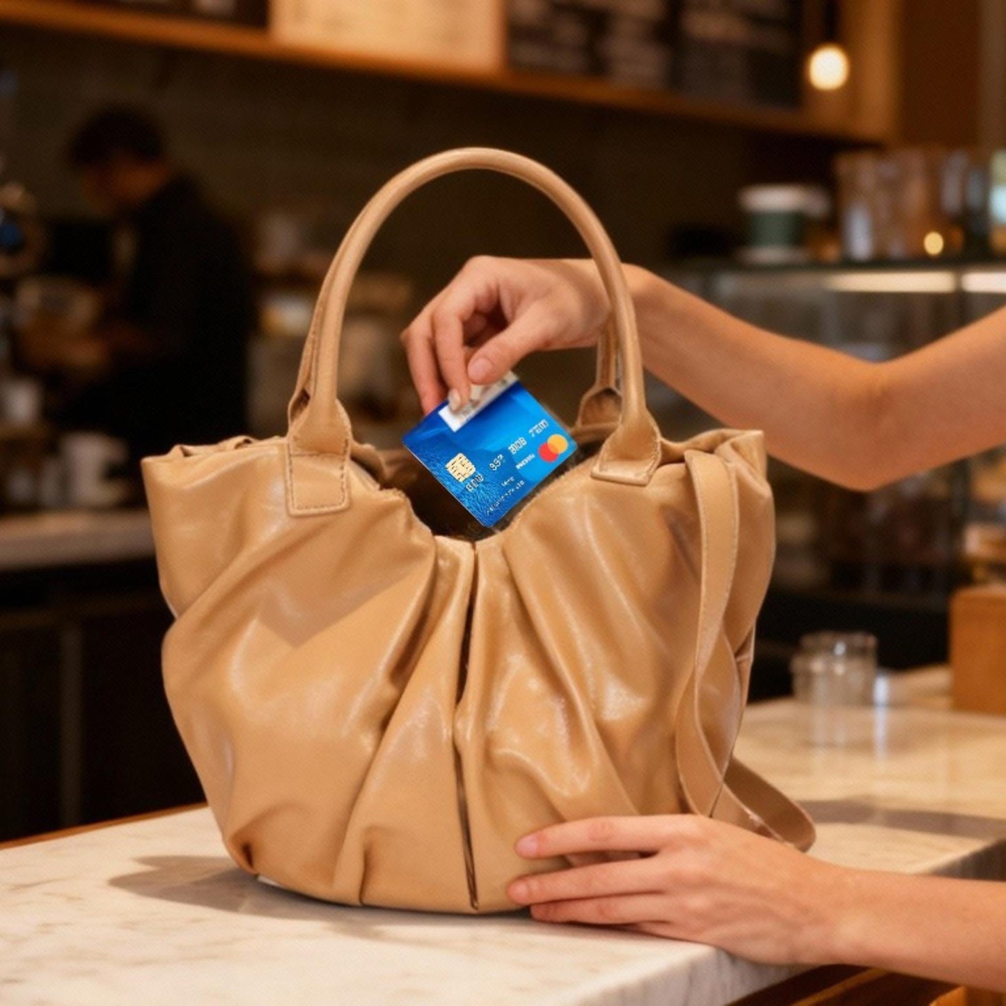 Faux Leather Tote Bag - ZumBuys