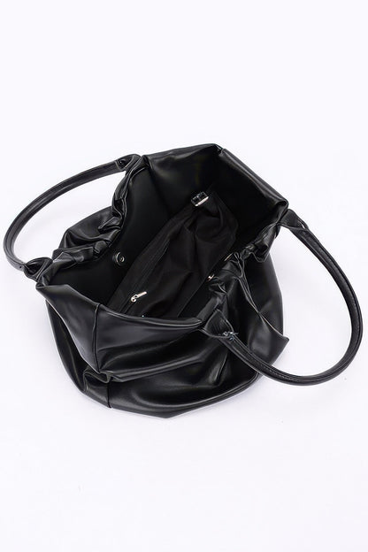 Faux Leather Tote Bag - ZumBuys