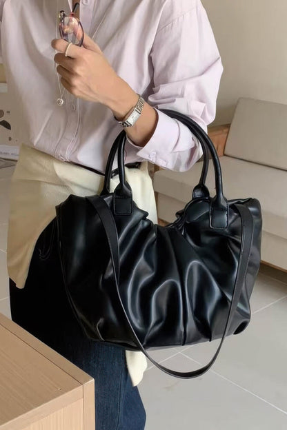 Faux Leather Tote Bag - ZumBuys