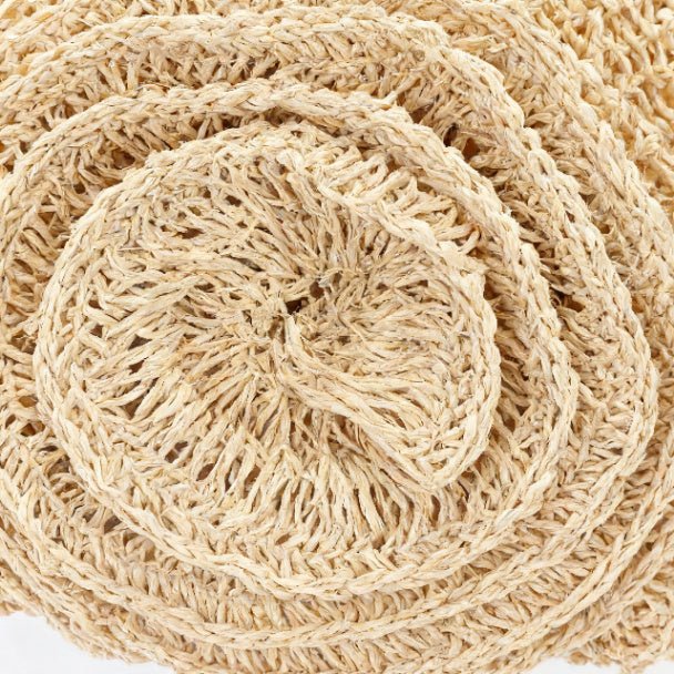 Faux Straw Handmade Big Flower Crossbody Bag – Summer Floral Purse - ZumBuys