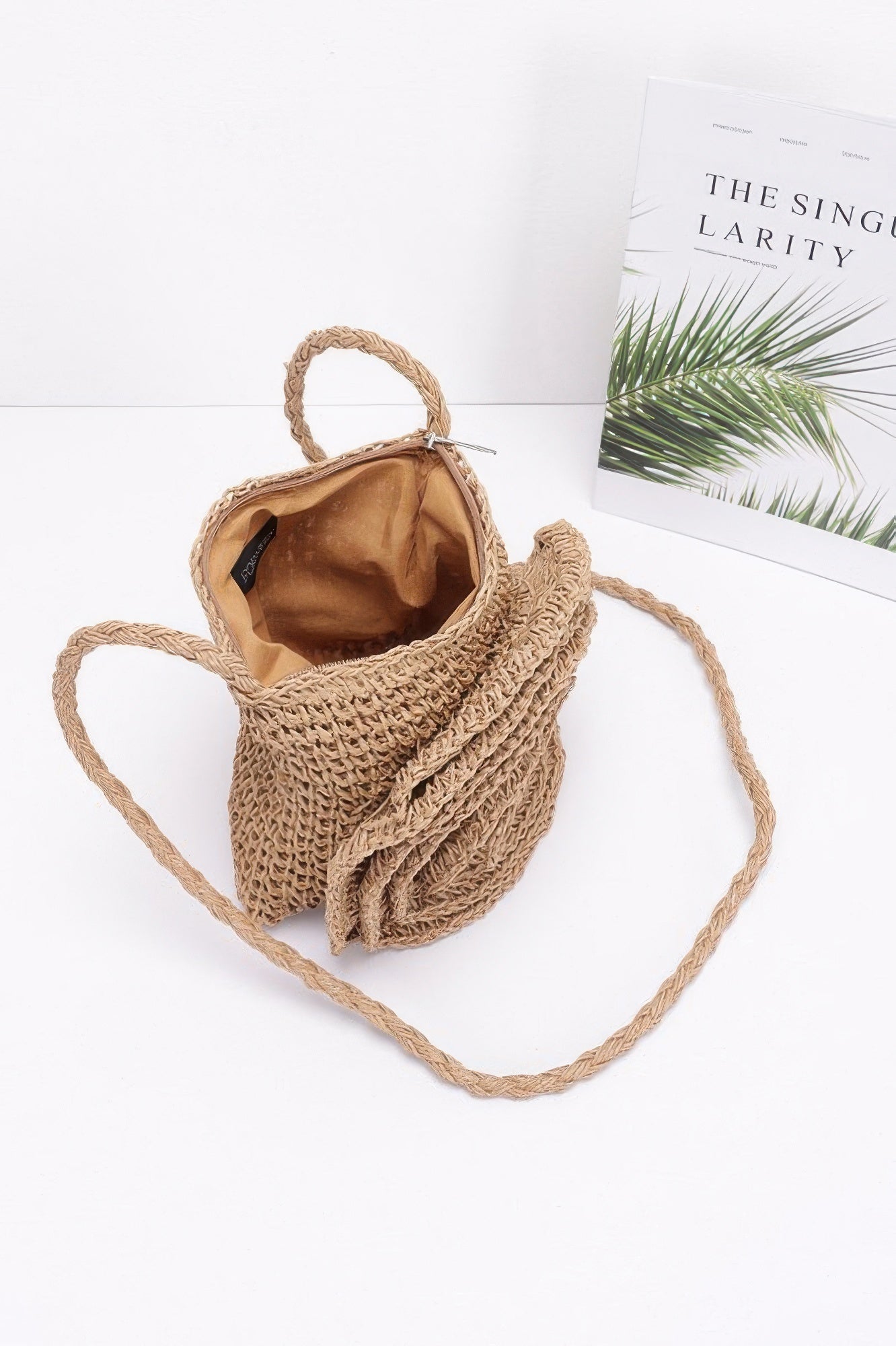 Faux Straw Handmade Big Flower Crossbody Bag – Summer Floral Purse - ZumBuys