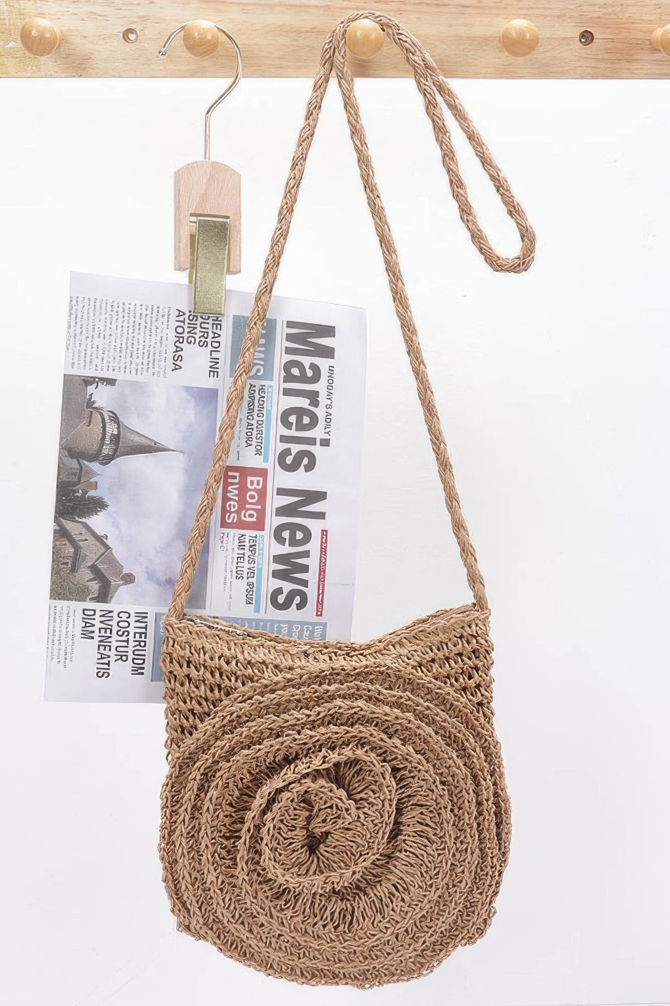 Faux Straw Handmade Big Flower Crossbody Bag – Summer Floral Purse - ZumBuys