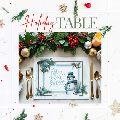 Festive Frosty Placemat, 2pc - ZumBuys